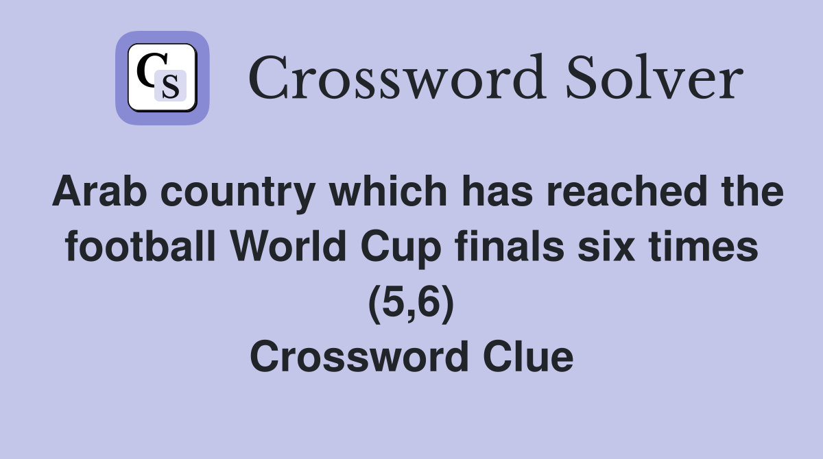 Arab country which has reached the football World Cup finals six times